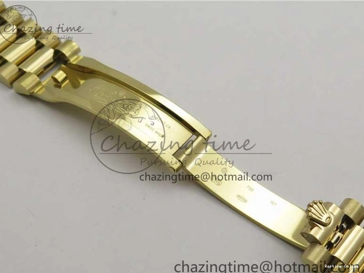 1218 Day-Date 40mm 228239 BP New Dial Version 904 YG Silver Stick Markers Dial on YG President Bracelet A Sophisticated 2807